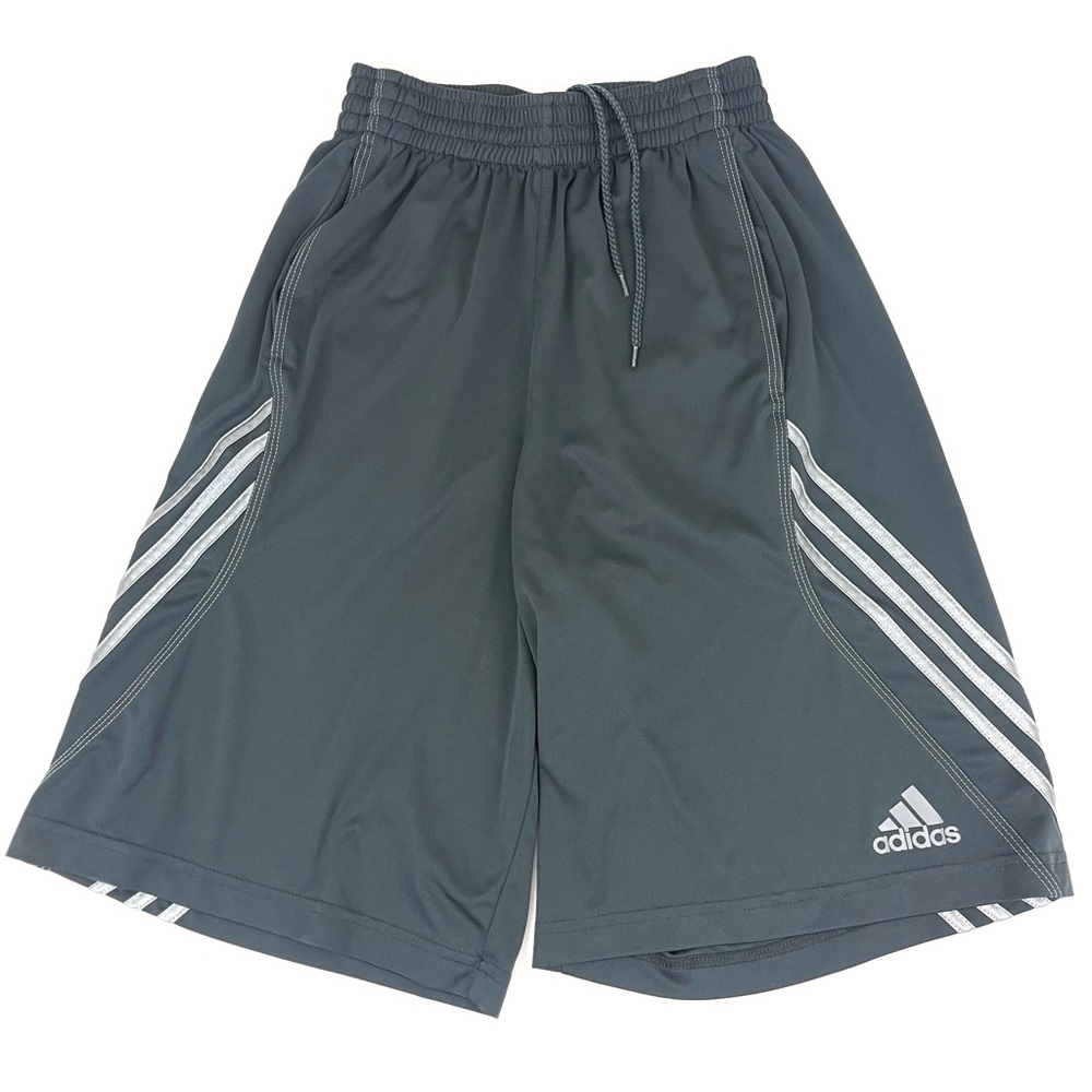 Adidas Dark Gray Men's Basketball Athletic Gym Shorts 10" Inseam